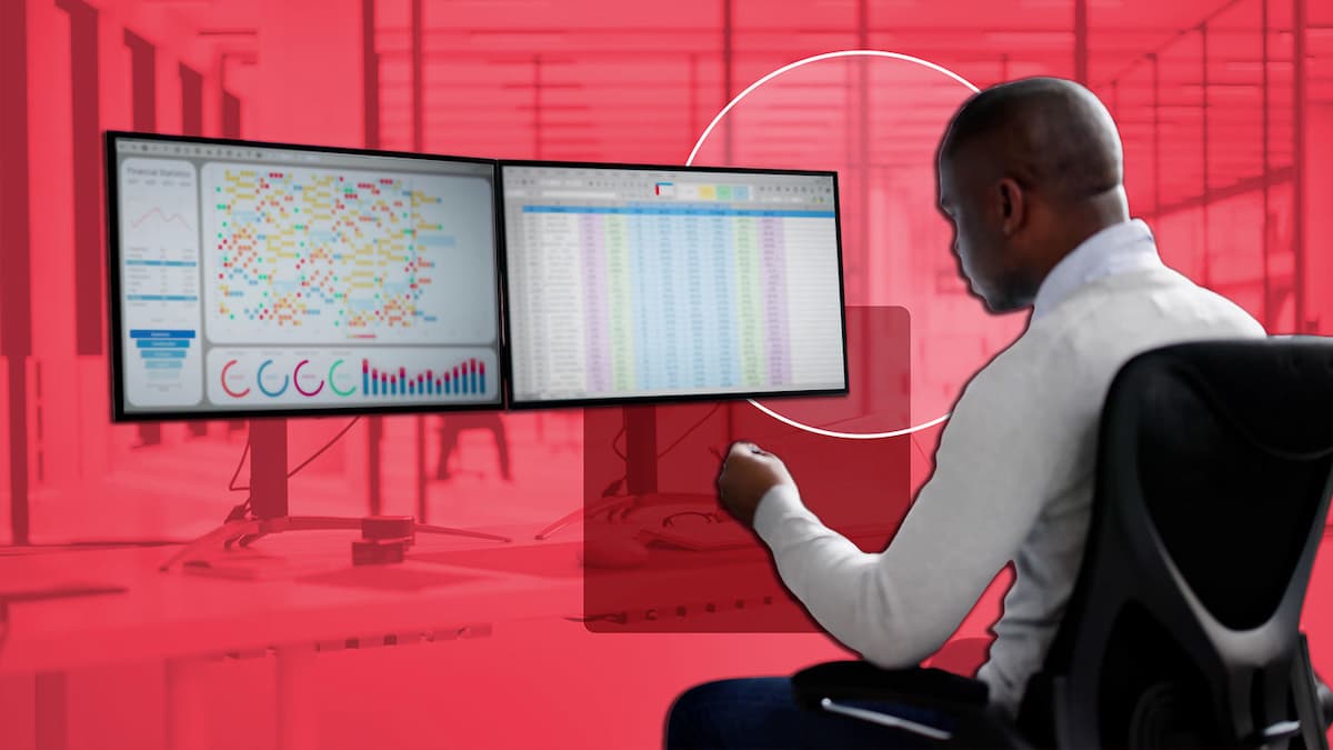 Clinical educator reviewing staff performance analytics