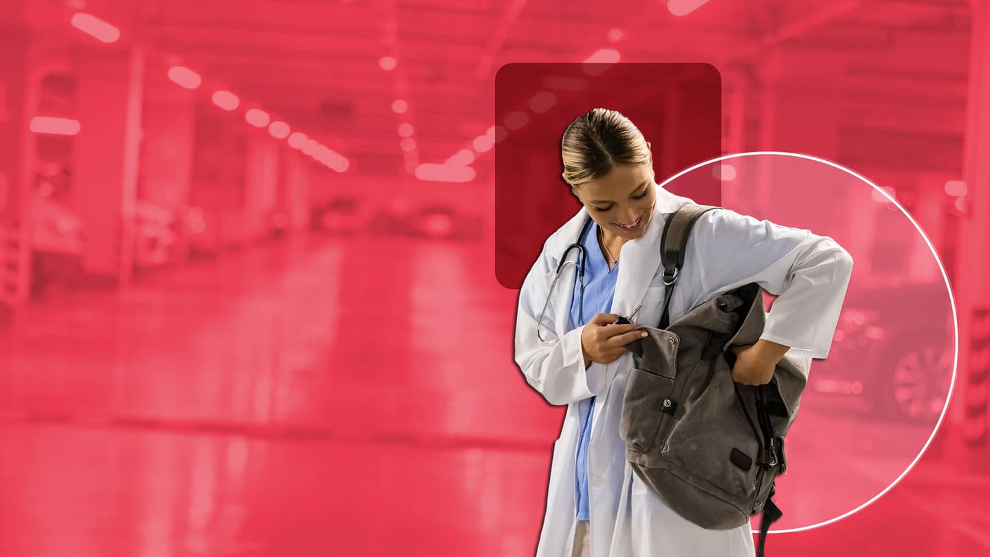 Healthcare professional on the go