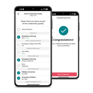 Sharing credentials packet — step by step