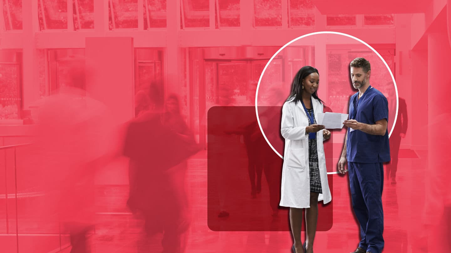 Healthcare professionals at hospital