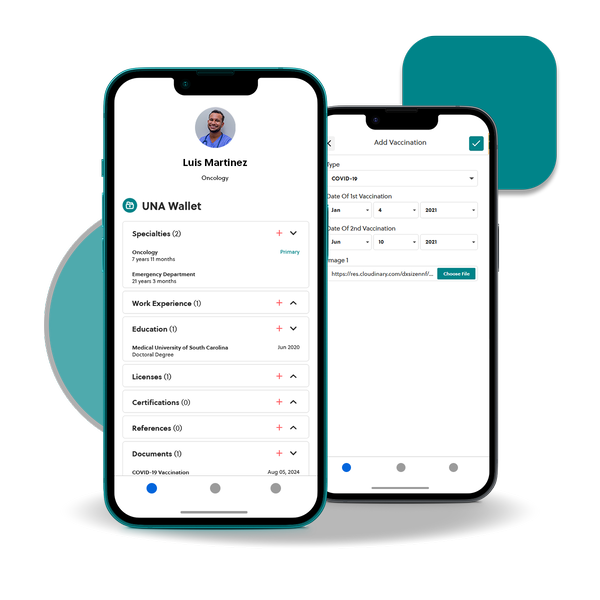 Candidate UNA Wallet experience